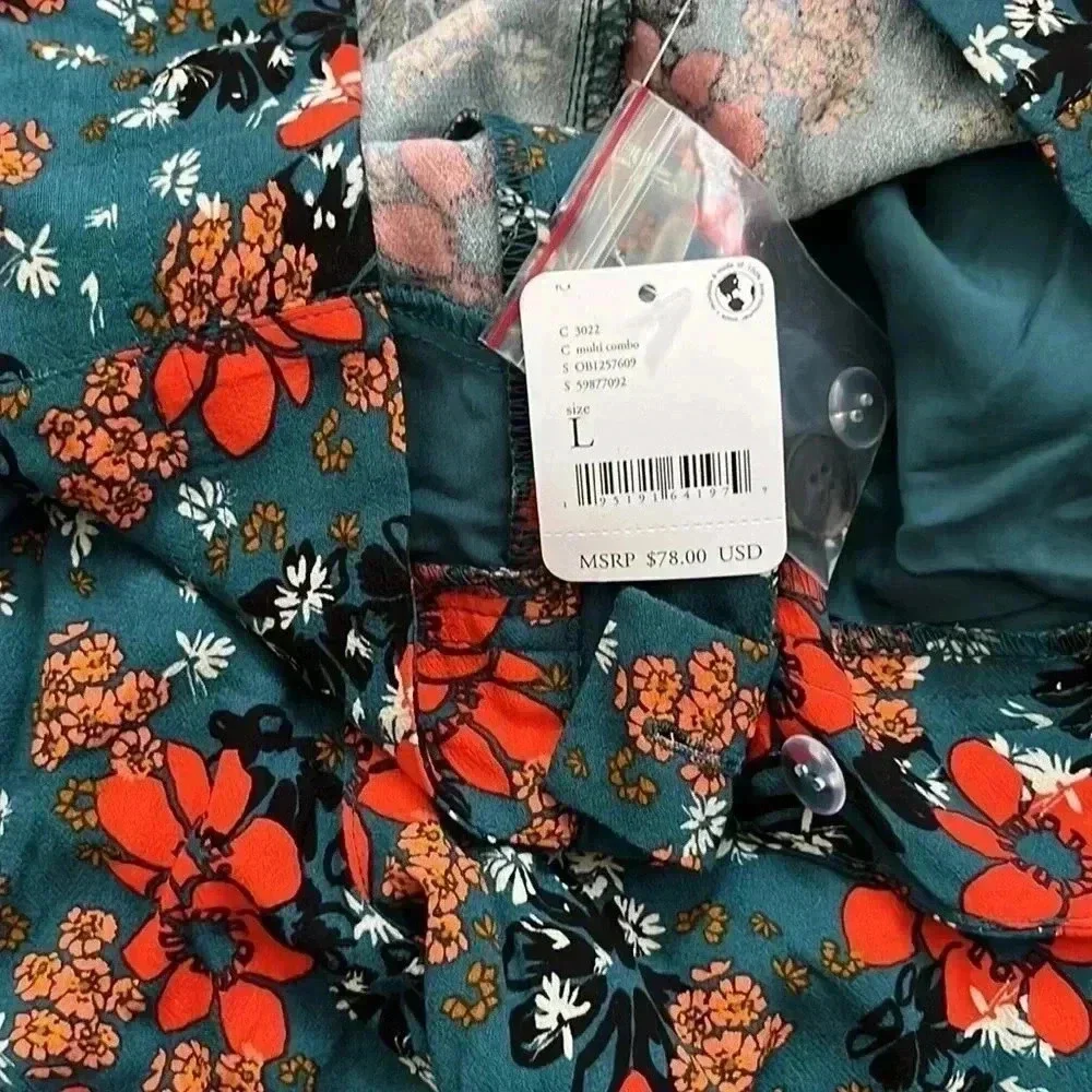 Free People Can’t Take My Eyes Off You Floral  Pants L